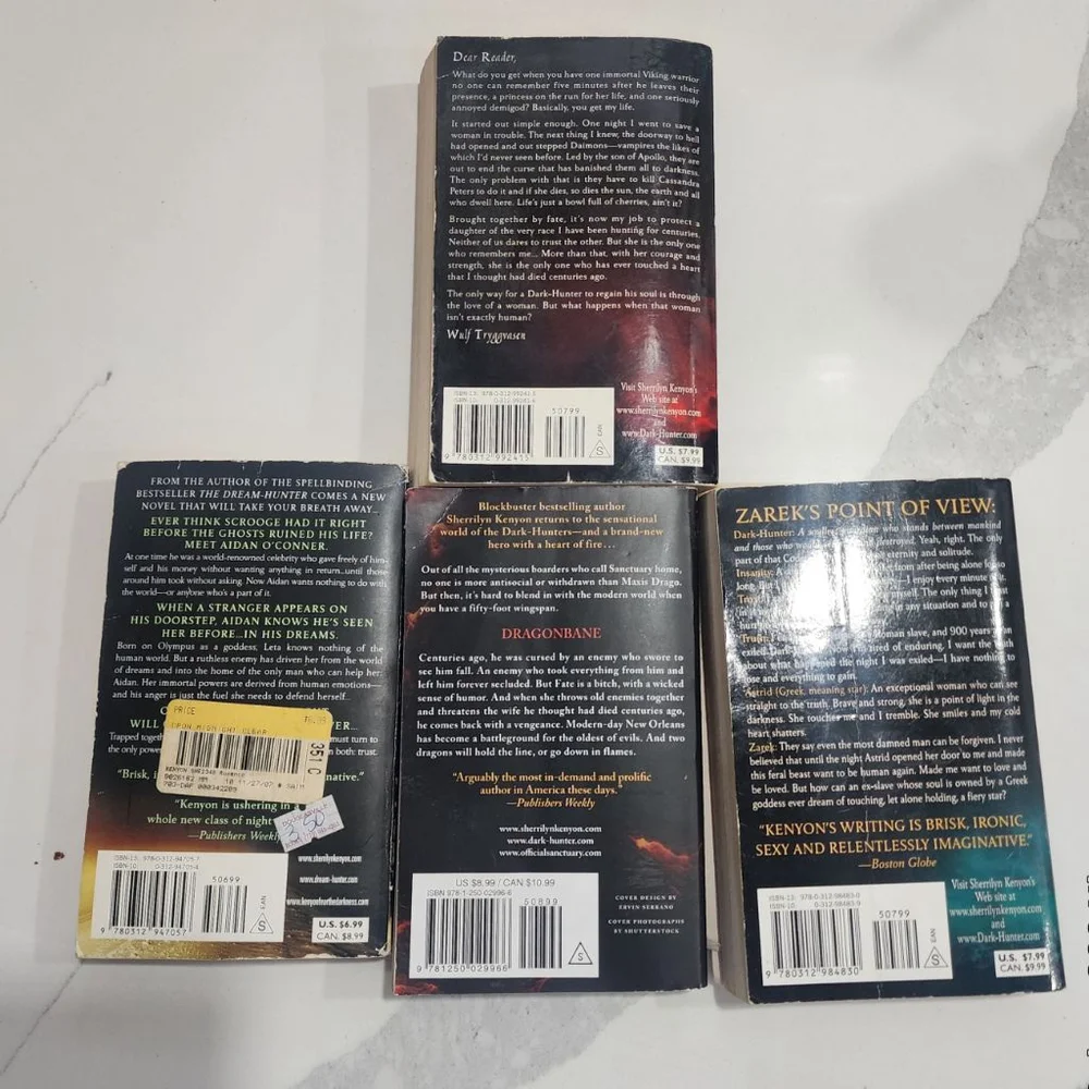 Sherrilyn Kenyon Dark-Hunter Novels, Paper Back, Set of 4